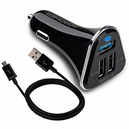 UPC 723120000070 product image for Car Charger:3 Port USB Car Charger 5.2 Amp + Micro USB Cable for Samsung Galaxy  | upcitemdb.com