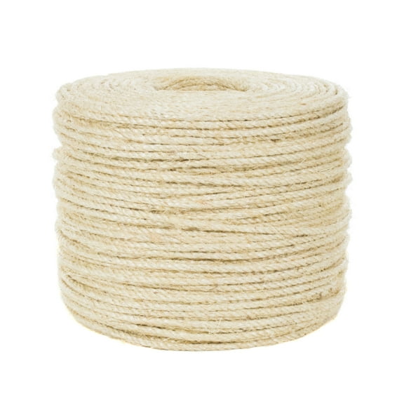 Golberg Twisted Sisal Rope Available in 1/4, 5/16, 3/8, 1/2, 3/4, and 1-inch Diameters in Various Lengths