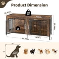 thumbnail image 3 of EDX 54" Double Dog Crate Furniture for 2 Dogs,Heavy Duty Dog Kennel Furniture with Divider,Indoor Pet House End Table TV Stand with Extra Large Double Door,Rust, 3 of 9