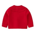 Newborn Infant Baby Girls Cotton Knit Sweater Autumn Solid Long Sleeve