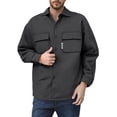 thumbnail image 5 of Men’s Lightweight Button Down Shirt Jacket Casual Long Sleeve Wrinkle Free with Pockets, 5 of 9