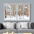 thumbnail image 3 of wall26 Canvas Print Wall Art Window View Snowy Winter Wonderland Tree Forest Wilderness Nature Photography Realism Scenic Landscape Colorful Multicolor for Living Room, Bedroom, Office - 12"x18&, 3 of 5