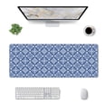 thumbnail image 3 of Disketp Gaming Mouse Pad Stylized Flowers Vintage Boho Pattern Large Mouse Mat Long Extended Desk Pad Non-Slip Rubber Mice Pads Stitched Edges Thin Pad (11.8x31.5 Inch), 3 of 9