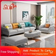 thumbnail image 2 of Italian Style Luxury Leather Combination Soft Sofa, Living Room, Office, Straight Row L Type Reception Modern Combination My Lux Decor Round, 2 of 10