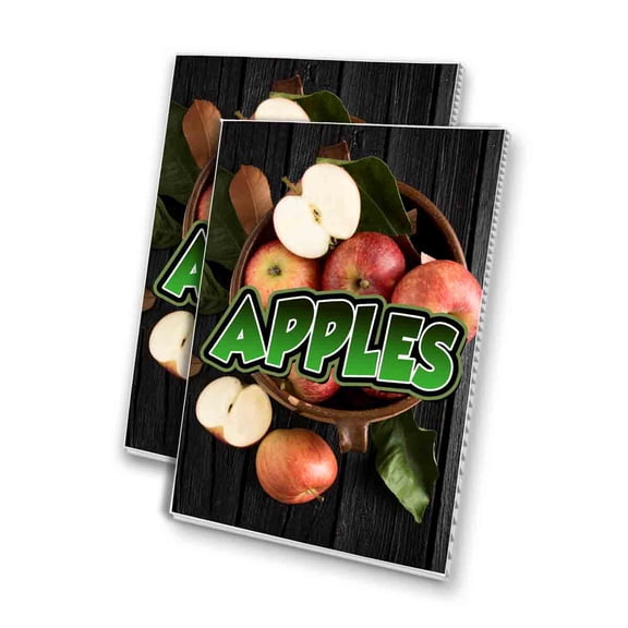 Apples (24" X 36") 4mm Corrugated Plastic Panel, Graphics Applied To 1 Side (Pk of 2)
