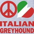 thumbnail image 2 of CafePress - FIN Peace Love Italian Greyhound FLAG Baby Footbal - Cute Infant Baby Football Bodysuit, 2 of 3