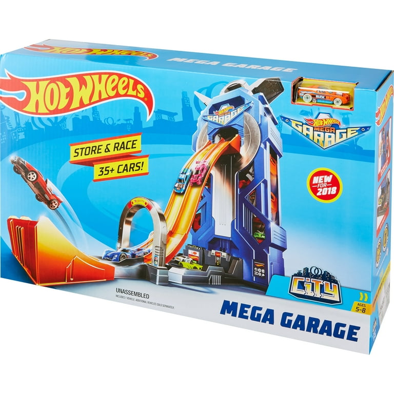 Hot Wheels City Mega Garage Playset with 1 Vehicle