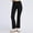 Black, variant on MASKERT Women’s Fleece Lined Flare Pants, High Waist Stretch Casual Pants with Cargo Pockets, Soft Warm Bootcut Pants for Fall Winter