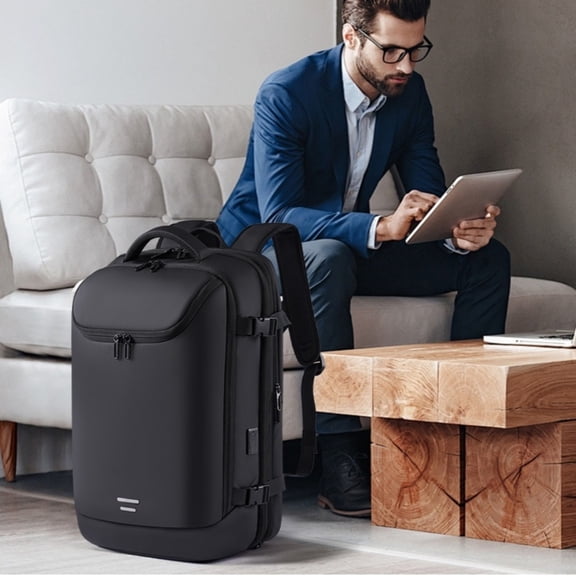 Men's Vacuum Compression Backpack Multifunctional,Black Small Size