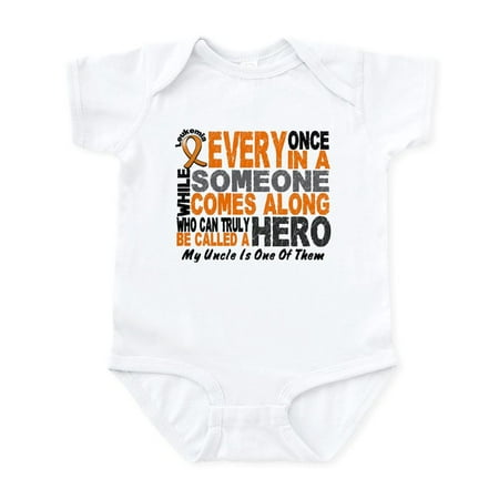 

CafePress - HERO Comes Along 1 Uncle LEUKEMIA Infant Bodysuit - Baby Light Bodysuit Size Newborn - 24 Months