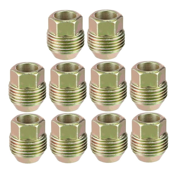 Unique Bargains 10 Pcs M12 x 1.5 Wheel Lug Nuts for Chevrolet Equinox Cruze for Chrysler Sebring Bronze Tone