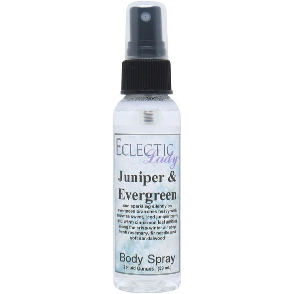Juniper and Evergreen Body Spray, Eclectic Lady, Hydrating Mist, Unisex, 4 oz