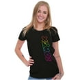 thumbnail image 3 of XOMG POP Colorful Rainbow Neon Logo Women's T Shirt Ladies Tee Brisco Brands S, 3 of 5