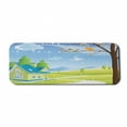 thumbnail image 1 of Winter Computer Mouse Pad, Cozy Pattern of a House View in a Meadow with a Blossoming Tree and 2 Birds, Rectangle Non-Slip Rubber Mousepad Large, 31" x 12" Gaming Size, Multicolor, by Ambesonne, 1 of 2