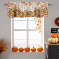 thumbnail image 6 of Thanksgiving Valances for Windows, 42 x 18in, Autumn Pumpkin Sunflower Leaves Watercolor Rod Pocket Kitchen Valance Curtain Light Filtering Window Treatments for Living Room Bedroom, 1 Panel, 6 of 7
