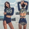 thumbnail image 2 of Summer Split Swimsuit Female Big Breasts Triangle Casual One-piece Swimsuit, 2 of 8