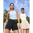 thumbnail image 2 of G4Free Athletic Shorts for Women Shockcord Sweat Shorts Summer Casual Lounge Shorts with Pockets Smoofit Modal Soft, 2 of 7