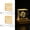 2 PCS-Warm light, variant on 4 Pcs Square LED Light Bases with Wooden Stands, USB Powered, 6 LED Bulbs, 3D Crystal Display Light, Warm Glow, Set for Acrylic, Glass, Resin Art, with Switch( Excluding crystals）