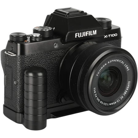 Image of XT100-B Hand Grip Quick Release Plate L Bracket QR Plate Compatible with Fujifilm XT100 Camera -Aluminium Black