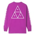 thumbnail image 2 of HUF Men's Essential Triple Triangle Long Sleeve Tee T-Shirt (Small, Sangria), 2 of 2