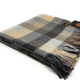 thumbnail image 5 of Alpaca Home - Cabin Check Alpaca Throw Blanket - Hand Twisted Fringed - 100% Alpaca Wool (Log Cabin), 5 of 5