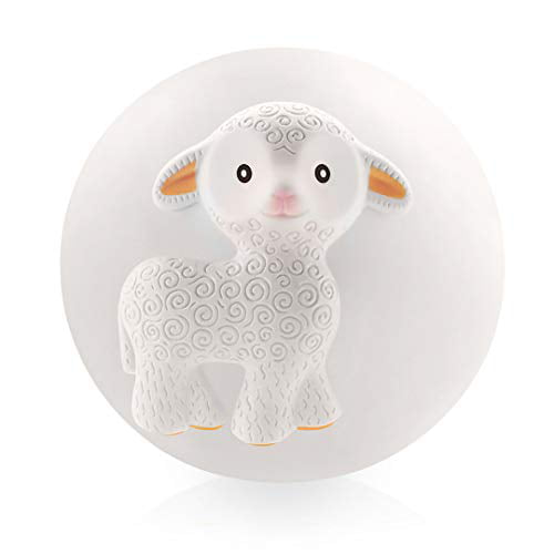 Toy Sheep Rubber Toys Figure Kids Tactile Play Model with Sound 