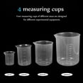 thumbnail image 2 of UPOUART 4pcs Plastic Measuring Cups for Cooking Baking Paint Mixing Easy to Clean Stackable Dishwasher Safe, 2 of 8