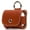 Brown, variant on Premium Leather Case for Apple Airpods Pro (2019) & Pro 2 (2022) Genuine Leather with Button Lock and Metal Buckle Ring Cute Mini Purse Style - Purse Pro Wood Brown