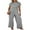 Gray, variant on DOKOTOO One Piece Jumpsuits for Women Dressy Casual Tie Waist Playsuits Elegant Zipper Jumpsuits and Rompers