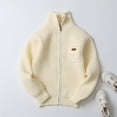 thumbnail image 2 of Splozh Boys Sweater Quarter Zip up Knit Neck Warm Pullver Kids Knitwear,White 10-12 Years, 2 of 4