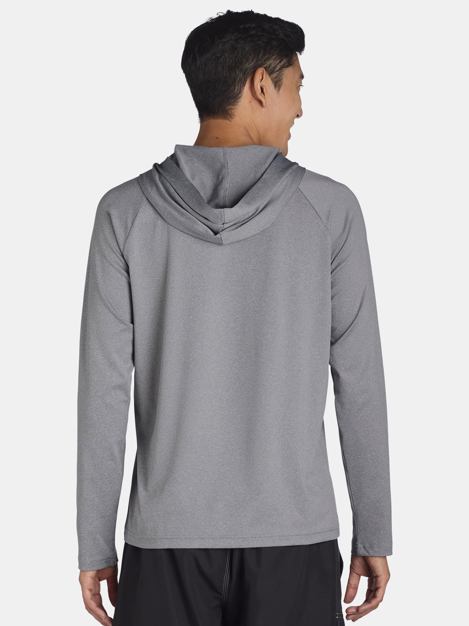 George Men's and Big Men's Hooded Sun Shirt with Long Sleeves, UPF 50+, Sizes S-3XL