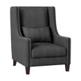 thumbnail image 2 of OakvillePark Vye Fabric Upholstered Accent Chair, Dark Gray, 2 of 6