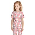 thumbnail image 5 of Balery Cute Pink Snowman Cat Conjunto de Pijama Infantil de Manga Corta con Estampado – Ropa de Dormir de Algodón Suave-Medium, 5 of 5