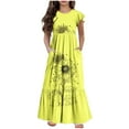 thumbnail image 2 of LOVZFMLL Robe Sans Manches Imprimée à la Mode pour Enfants Robe d'Été Décontractée Col Rond, 2 of 7