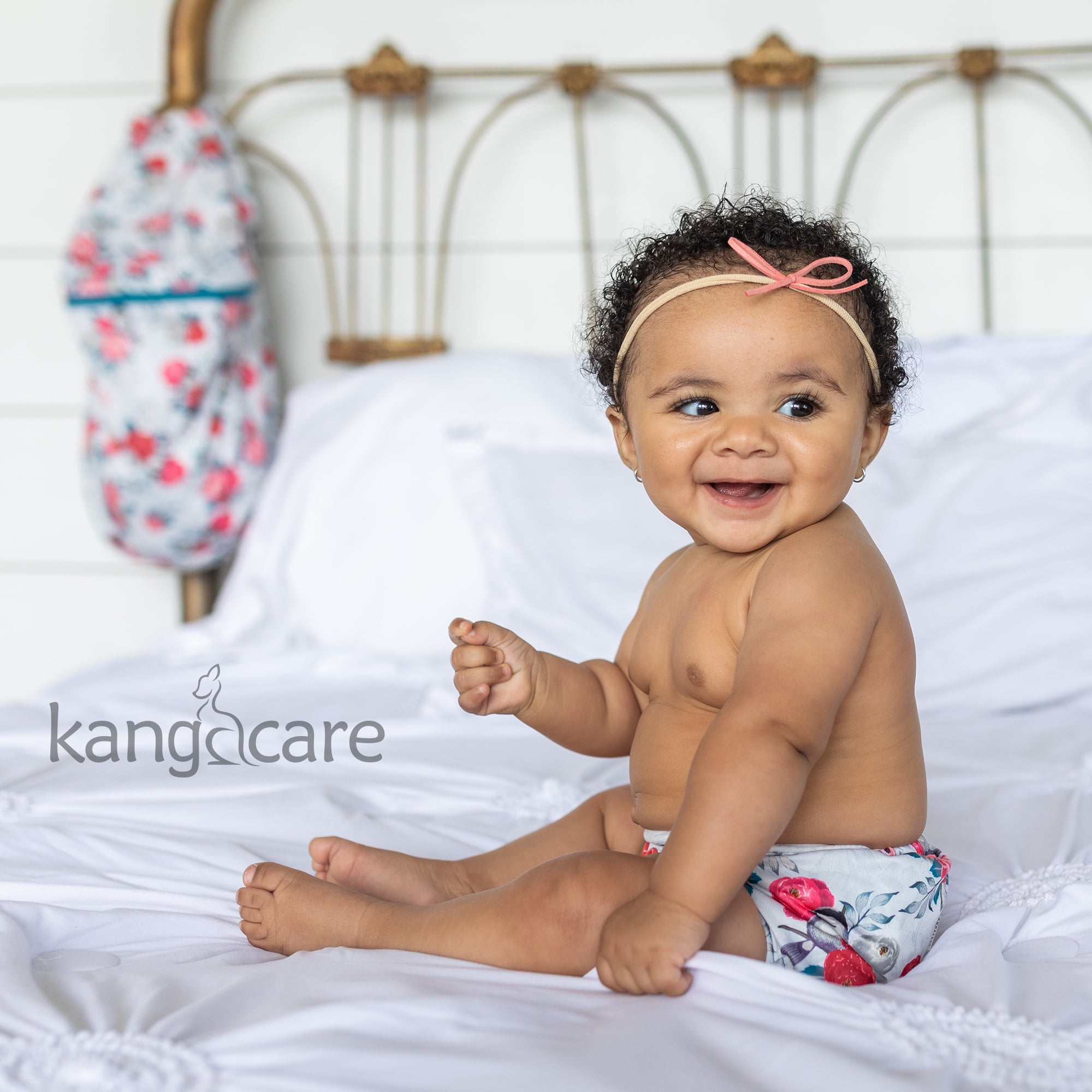 Kanga Care Rumparooz G2 OBV Cloth Diaper Reusable One Size Pocket Diaper with patented Inner Double Gusset 2 pcs Bamboo Rayon Insert Soaker | Lily (6-40+ lbs)