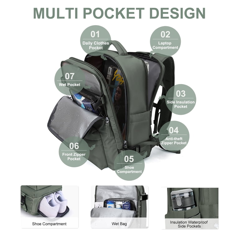 SYCNB Large Waterproof Backpack, 35L Capacity photo 4
