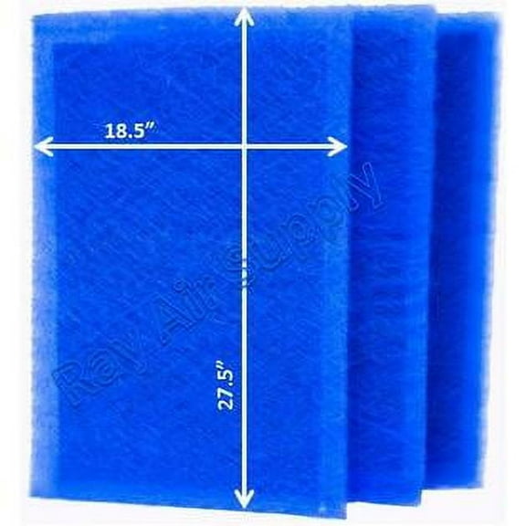 RAYAIR SUPPLY 20x30 Replacement Filter Pads Compatible with AlpinePure ET Air Cleaner 20x30 Refills (3 Pack) BLUE
