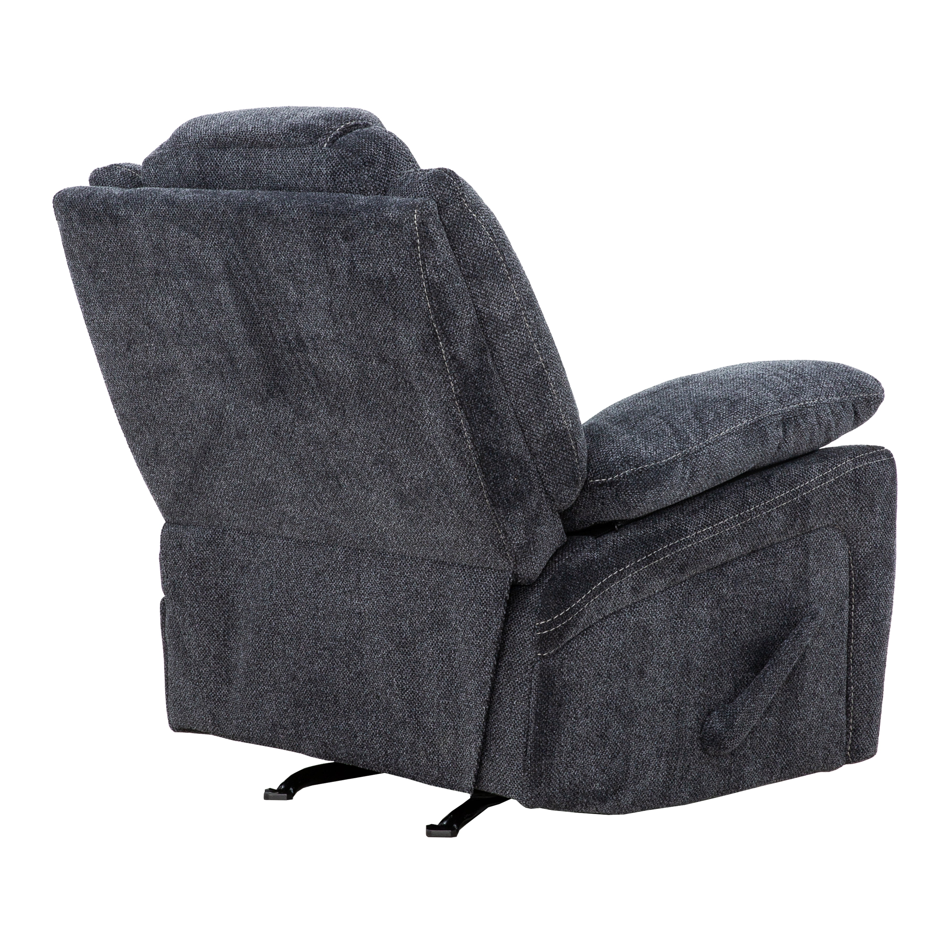 Primo Anakin 38-Inch Rocker Recliner Chair with Lever – Upholstered Armchair, Manual Recline Function, Padded Back, Living Room Seating
