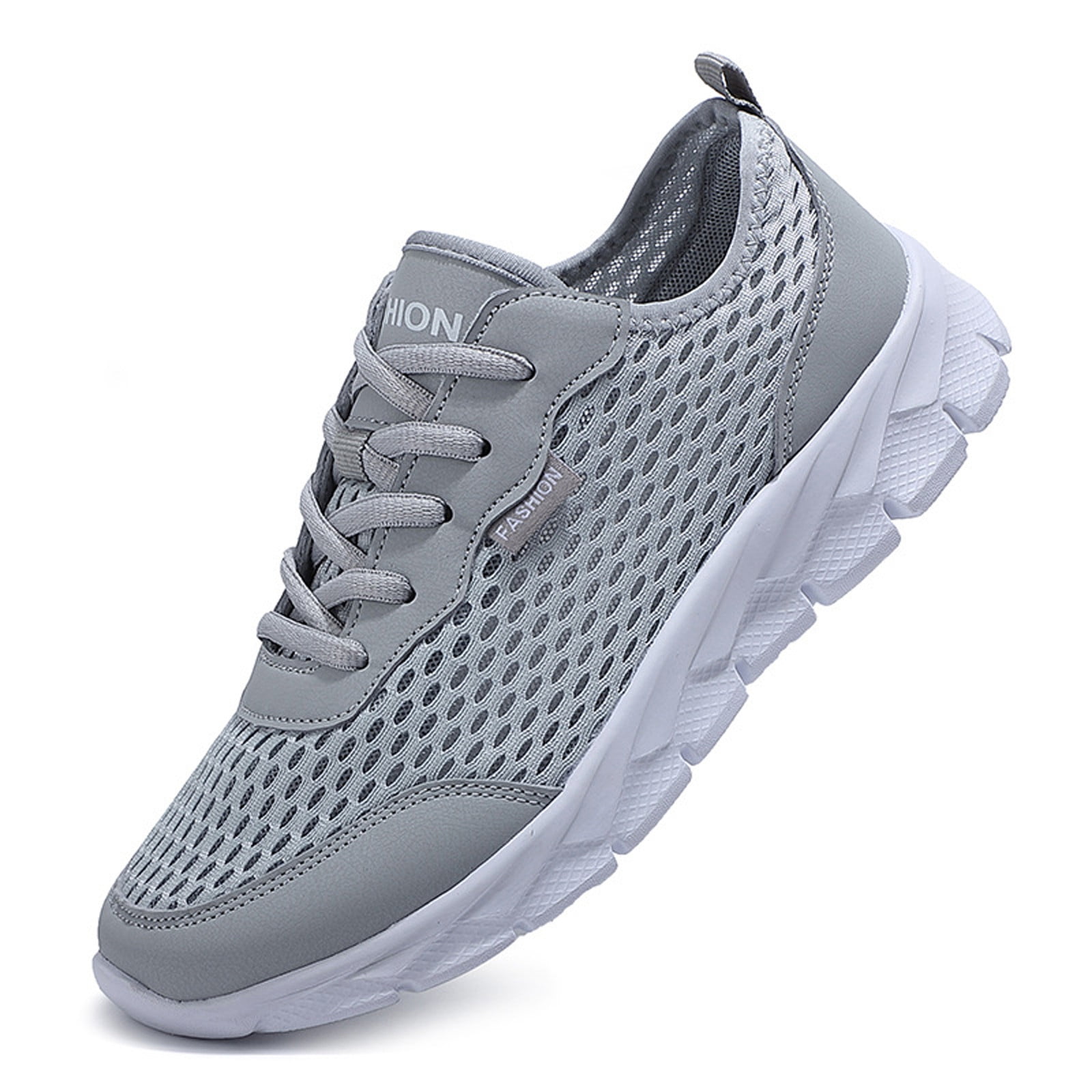 Yindaity Men Shoes Casual Mens Casual Shoes Men's Slip-on Walking Shoes,Gym Workout Restaurant Fashion Sneakers(Grey,12)