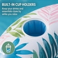 thumbnail image 3 of Inflatable Pool Float Chairs Adults, Heavy Duty Pool Float with Mesh Seat, Backrest and Cup Holders, Beach Chairs for Summer Party, Pool, Lake, River & Beach(Dark colors), 3 of 7