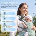 thumbnail image 2 of Momcozy Portable Clip Mini Fan for Infants & Toddlers, 4-Speed Rechargeable, Lightweight 0.26 lb, 360° Rotatable Cooling Fan for Stroller, 2 of 9