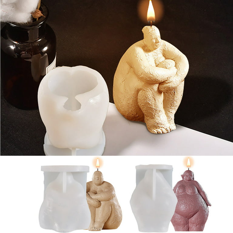 Travelwant 3D Body Art Candle Silicone Mold Women Body Candle Moulds for Resin Casting Body Stand Ornaments Mold Epoxy Human Mold Homemade Soap Making