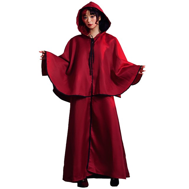 Mujer moda Halloween Retro gótico manga larga falso dos mujeres capa Fridja nalpqowj63748