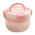 thumbnail image 2 of Discount Salad Lunch Box Lunch Box Microwaveable Simples Lunch Box Fruit Box Double Layer Round Lunch Bowl 2025 New, 2 of 8