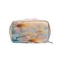 thumbnail image 2 of BZSMCE Makeup and Cosmetic Bag Women Simple Flowers with Raindrops Pattern Square Cosmetic Bag, 2 of 6