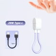 thumbnail image 5 of Portable USB C to USB C Cable 60W Fast Charging Cord with Lanyard for Phone 15 S24 Note 20 Tablets Silicone Coating, 5 of 9