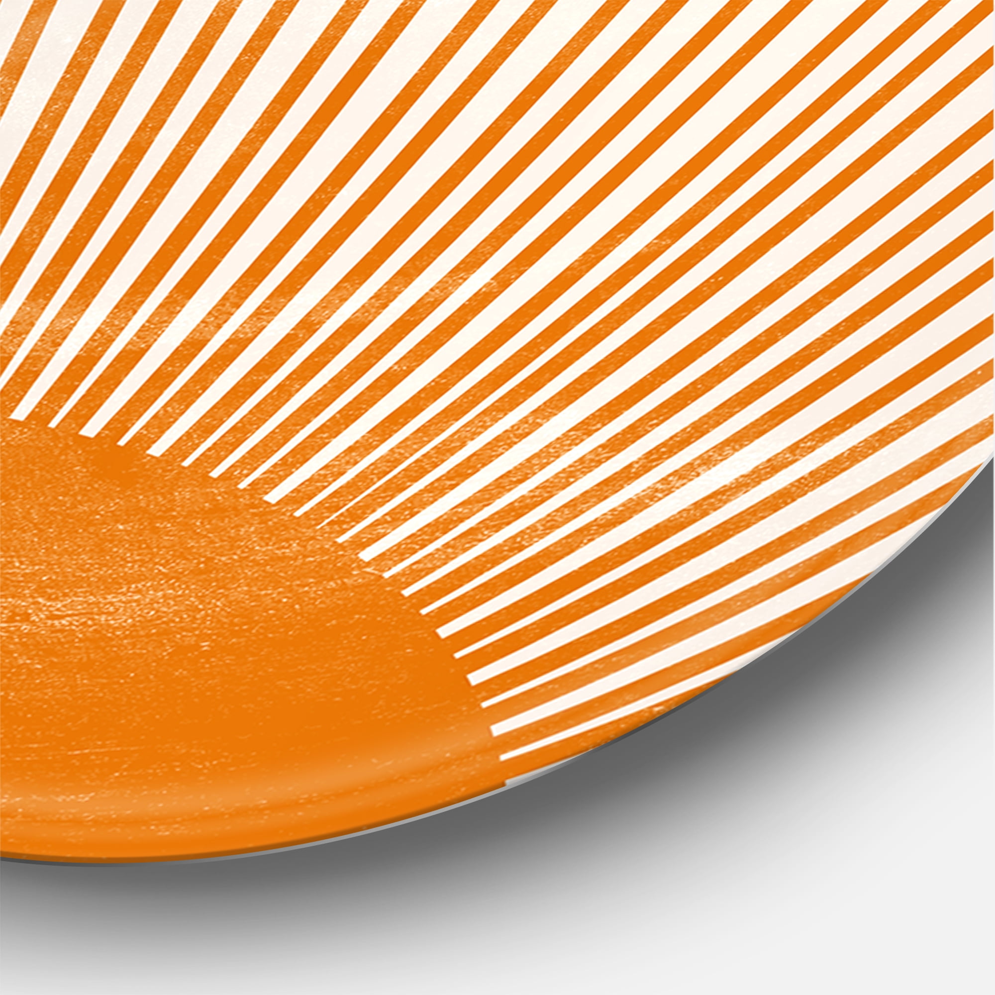 Orange Sun Print On Beige III 23 in x 23" Painting Art Prints, by Designart