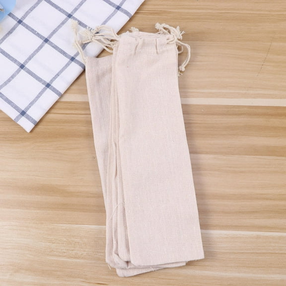 SOPOTUTU Cotton Linen Drawstring Pouch Bags, 5-Pack Small Storage Bags for Jewelry, , Party Favors, Travel Organizer