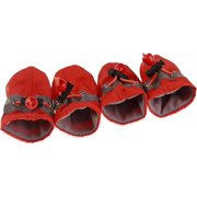 Anti Slip Dog Socks Shoes Adjustable Drawstring Boot Paw Protectors for Small Medium Pets Cats Orange X-Small