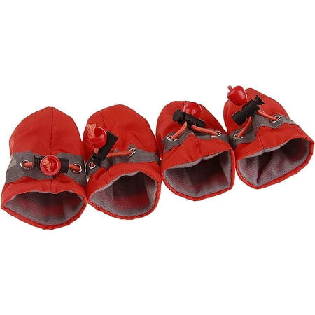 Anti Slip Dog Socks Shoes Adjustable Drawstring Boot Paw Protectors for Small Medium Pets Cats Orange Large